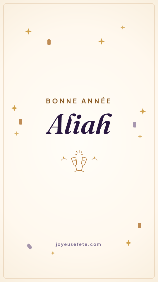 Image « Bonne année Aliah » au format story