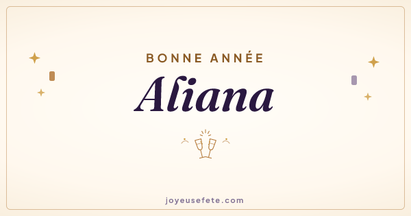 Image « Bonne année Aliana » au format large