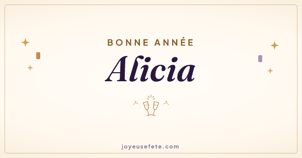 Image « Bonne année Alicia » au format large