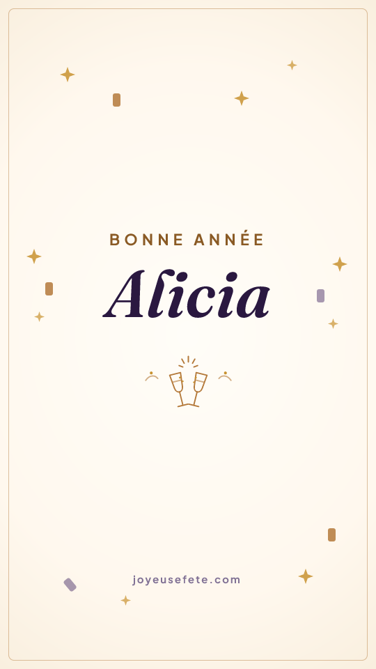 Image « Bonne année Alicia » au format story