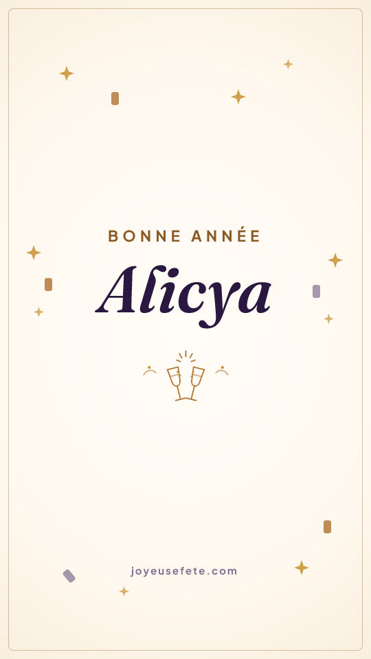 Image « Bonne année Alicya » au format story