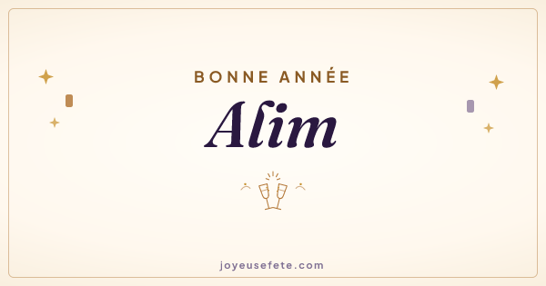 Image « Bonne année Alim » au format large