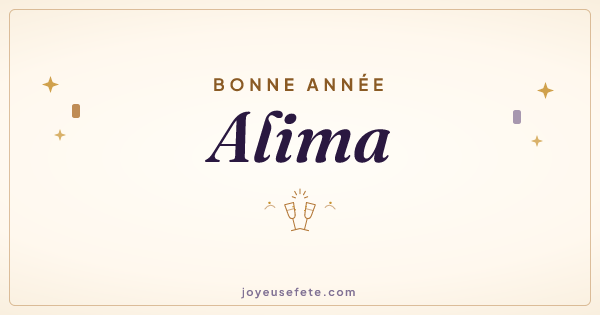 Image « Bonne année Alima » au format large