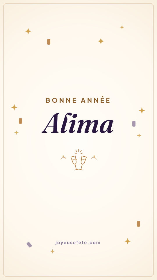 Image « Bonne année Alima » au format story