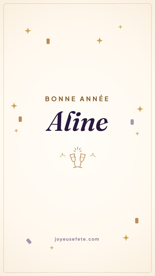 Image « Bonne année Aline » au format story