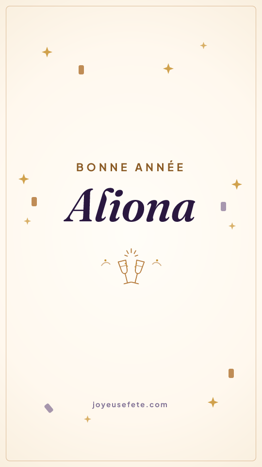 Image « Bonne année Aliona » au format story