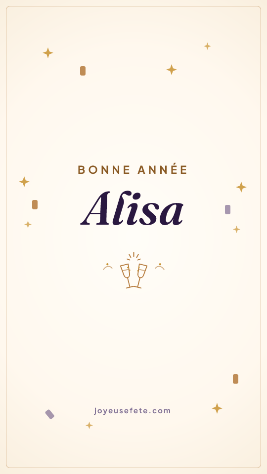 Image « Bonne année Alisa » au format story