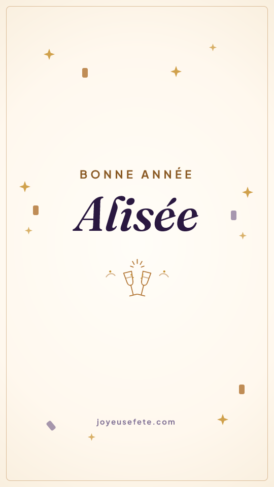 Image « Bonne année Alisée » au format story