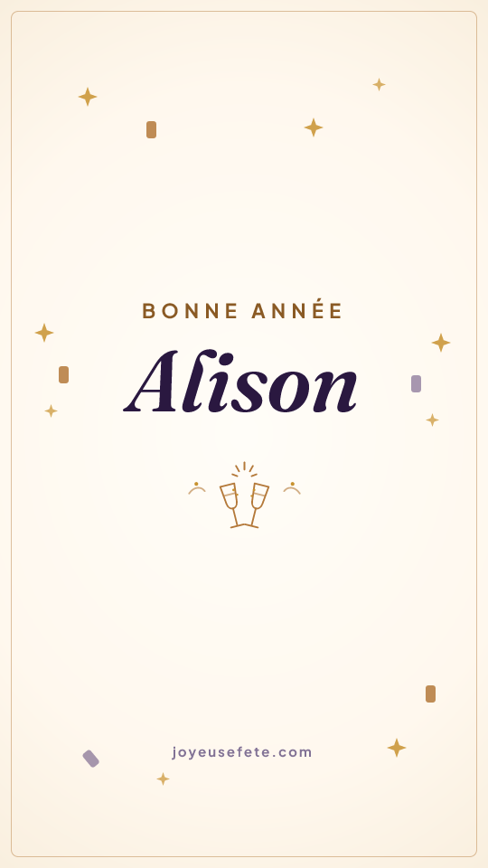 Image « Bonne année Alison » au format story