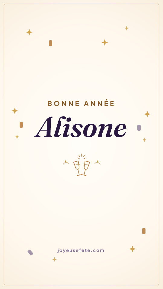 Image « Bonne année Alisone » au format story