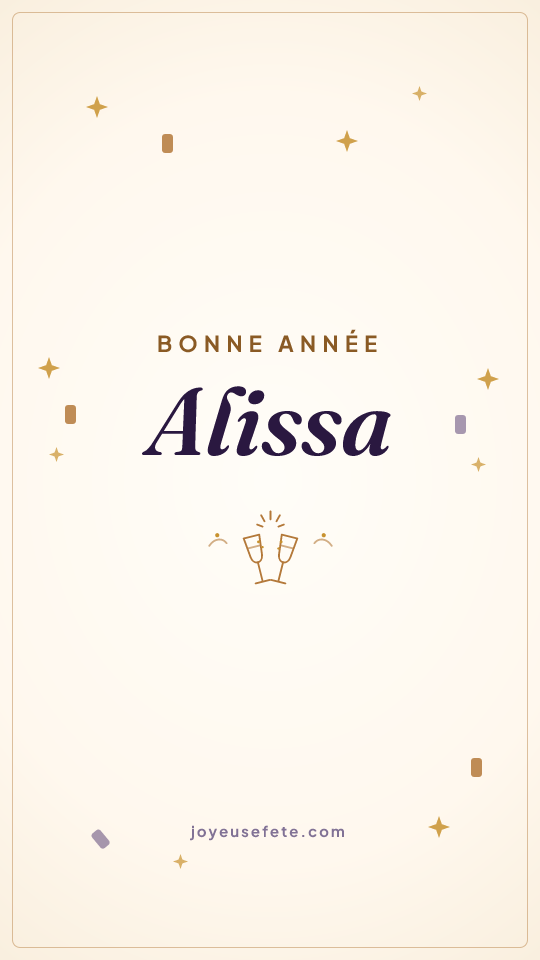 Image « Bonne année Alissa » au format story