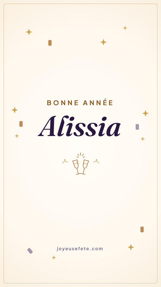 Image « Bonne année Alissia » au format story