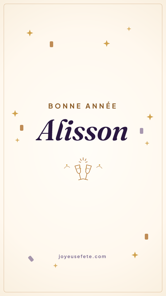 Image « Bonne année Alisson » au format story