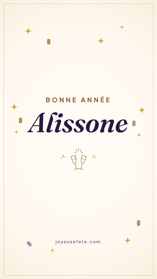 Image « Bonne année Alissone » au format story