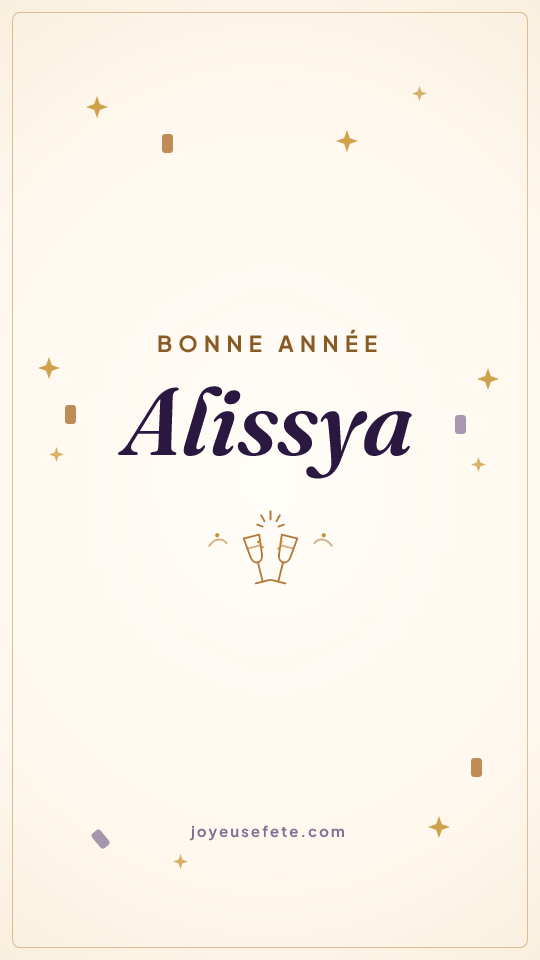 Image « Bonne année Alissya » au format story