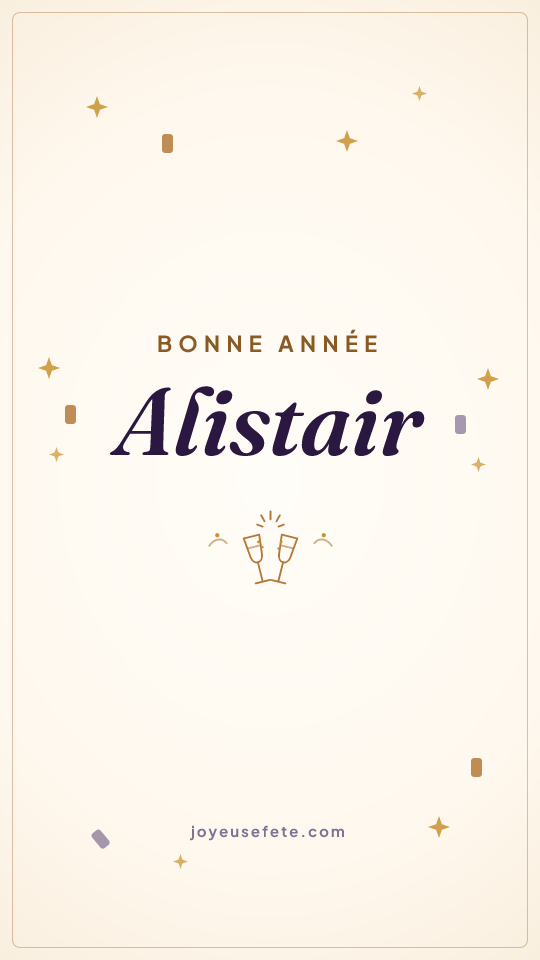 Image « Bonne année Alistair » au format story