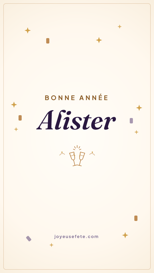 Image « Bonne année Alister » au format story