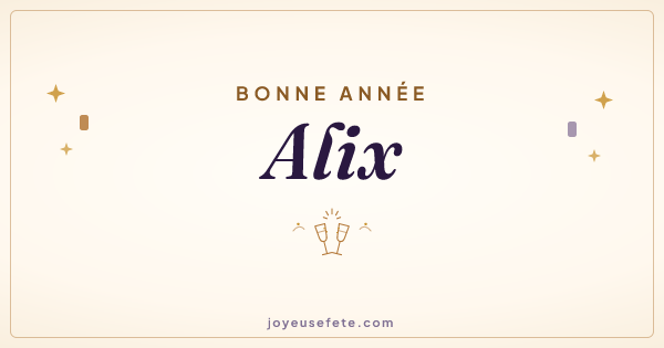 Image « Bonne année Alix » au format large