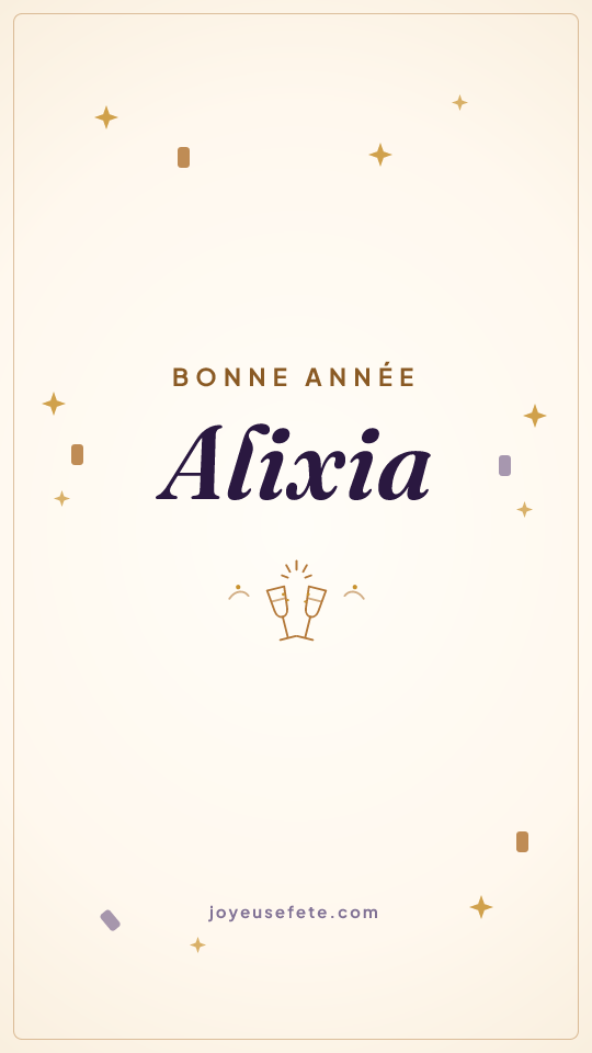 Image « Bonne année Alixia » au format story