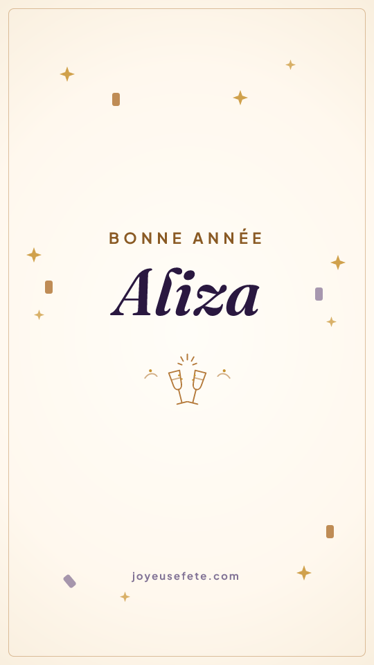 Image « Bonne année Aliza » au format story