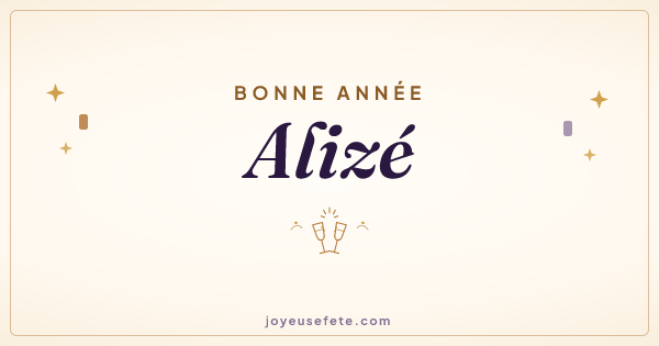 Image « Bonne année Alizé » au format large