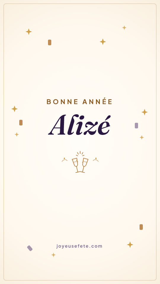 Image « Bonne année Alizé » au format story