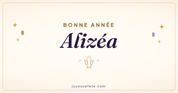 Image « Bonne année Alizéa » au format large