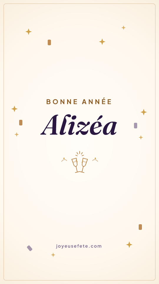 Image « Bonne année Alizéa » au format story