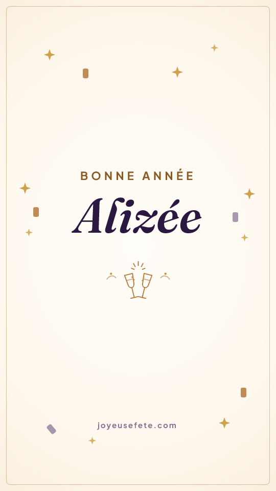 Image « Bonne année Alizée » au format story