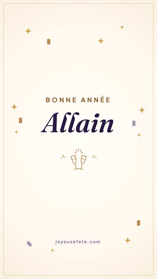 Image « Bonne année Allain » au format story