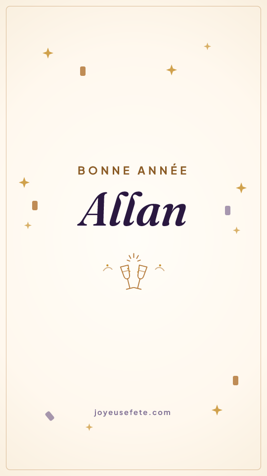 Image « Bonne année Allan » au format story
