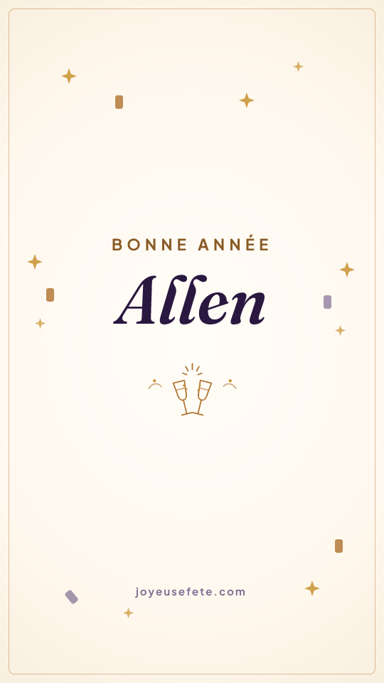 Image « Bonne année Allen » au format story
