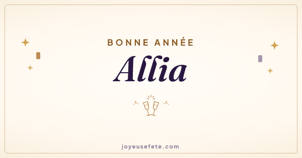 Image « Bonne année Allia » au format large