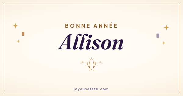 Image « Bonne année Allison » au format large