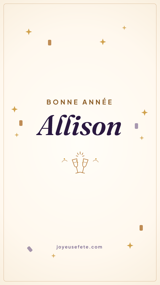 Image « Bonne année Allison » au format story