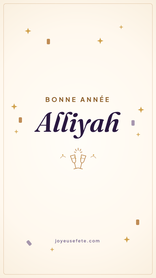 Image « Bonne année Alliyah » au format story