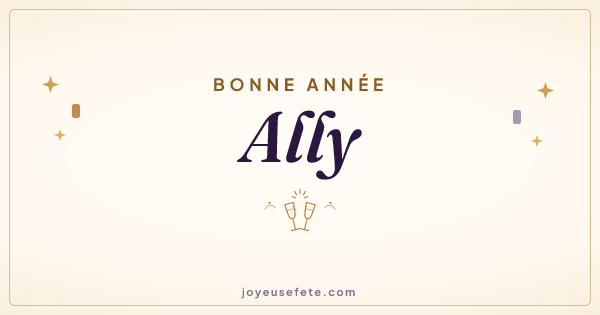 Image « Bonne année Ally » au format large