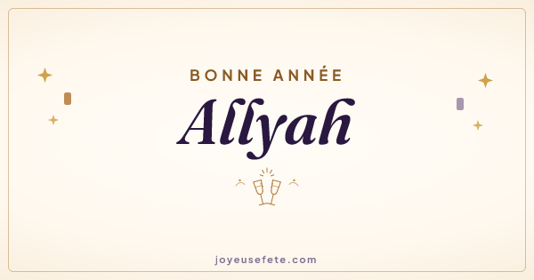 Image « Bonne année Allyah » au format large