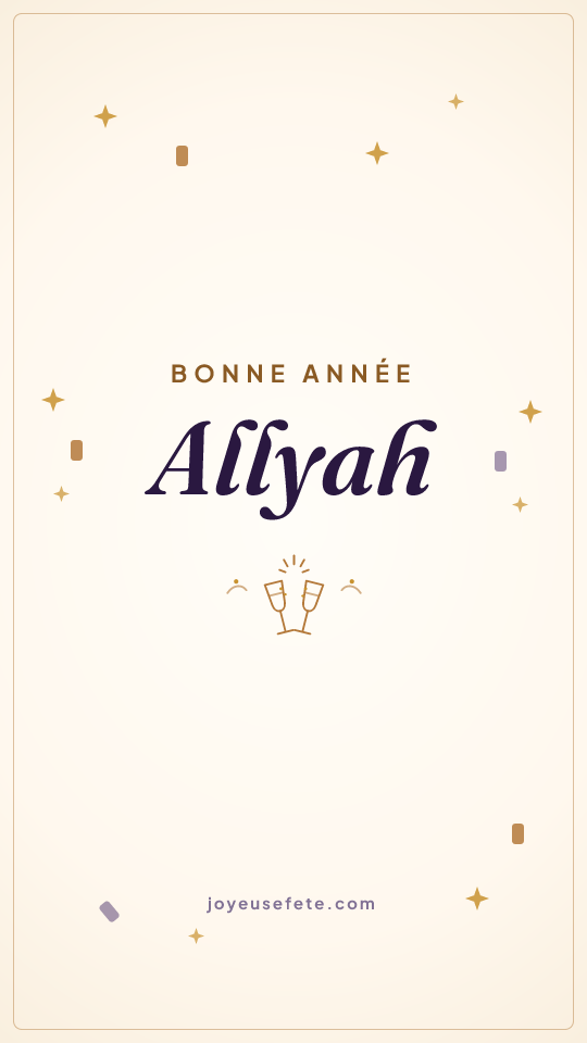 Image « Bonne année Allyah » au format story