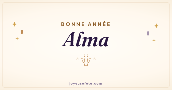Image « Bonne année Alma » au format large