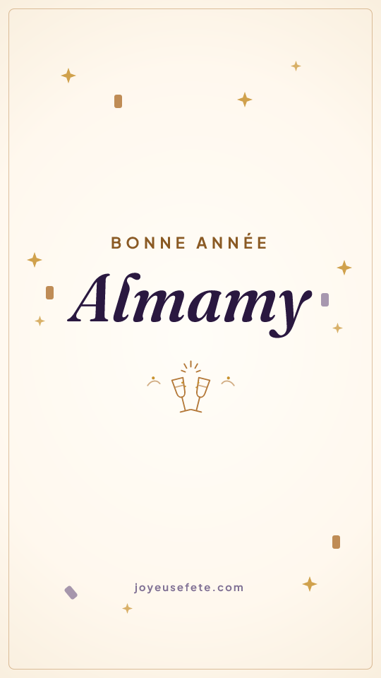 Image « Bonne année Almamy » au format story