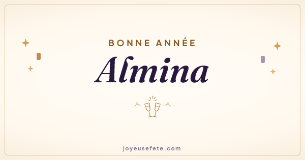 Image « Bonne année Almina » au format large