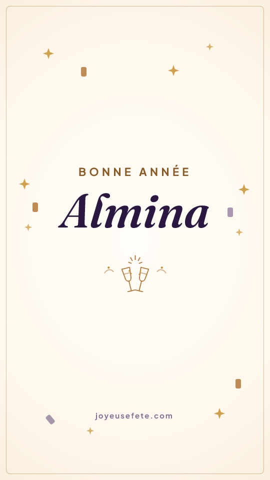 Image « Bonne année Almina » au format story