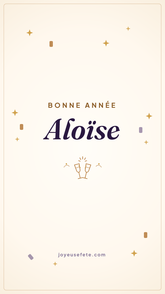 Image « Bonne année Aloïse » au format story
