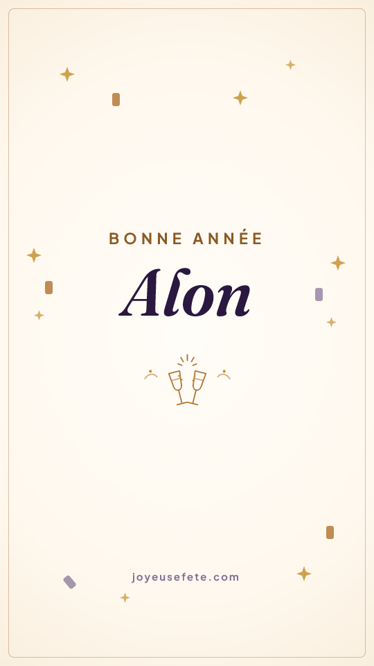 Image « Bonne année Alon » au format story