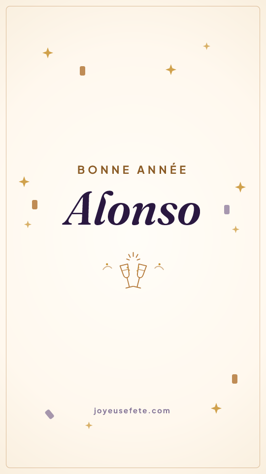 Image « Bonne année Alonso » au format story
