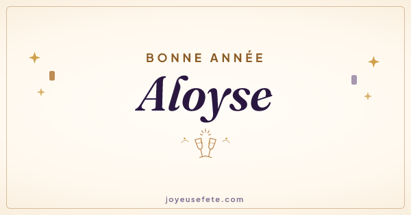 Image « Bonne année Aloyse » au format large
