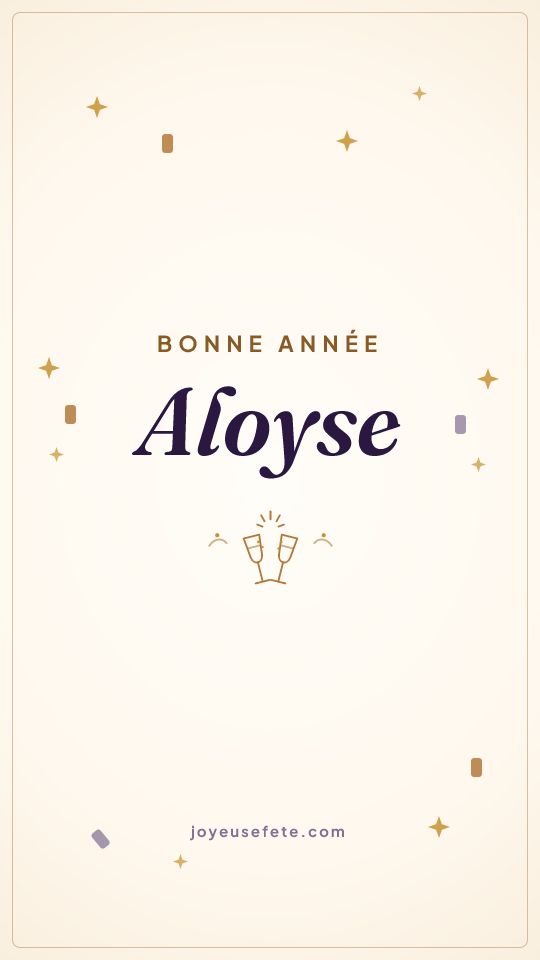 Image « Bonne année Aloyse » au format story