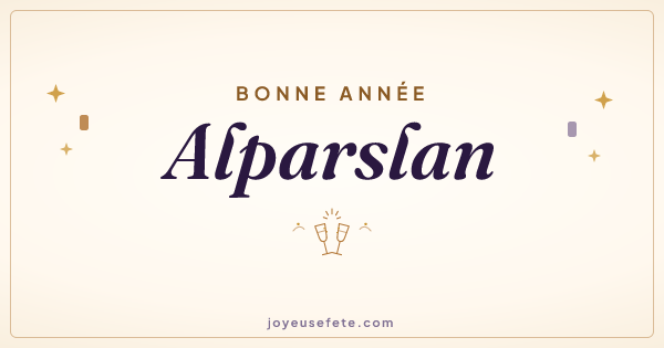 Image « Bonne année Alparslan » au format large