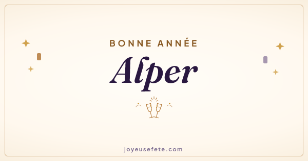 Image « Bonne année Alper » au format large